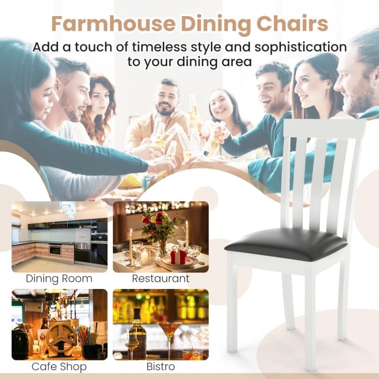 Upholstered wooden dining chair with padded seat and rubber wood frame, perfect for dining rooms and restaurants.